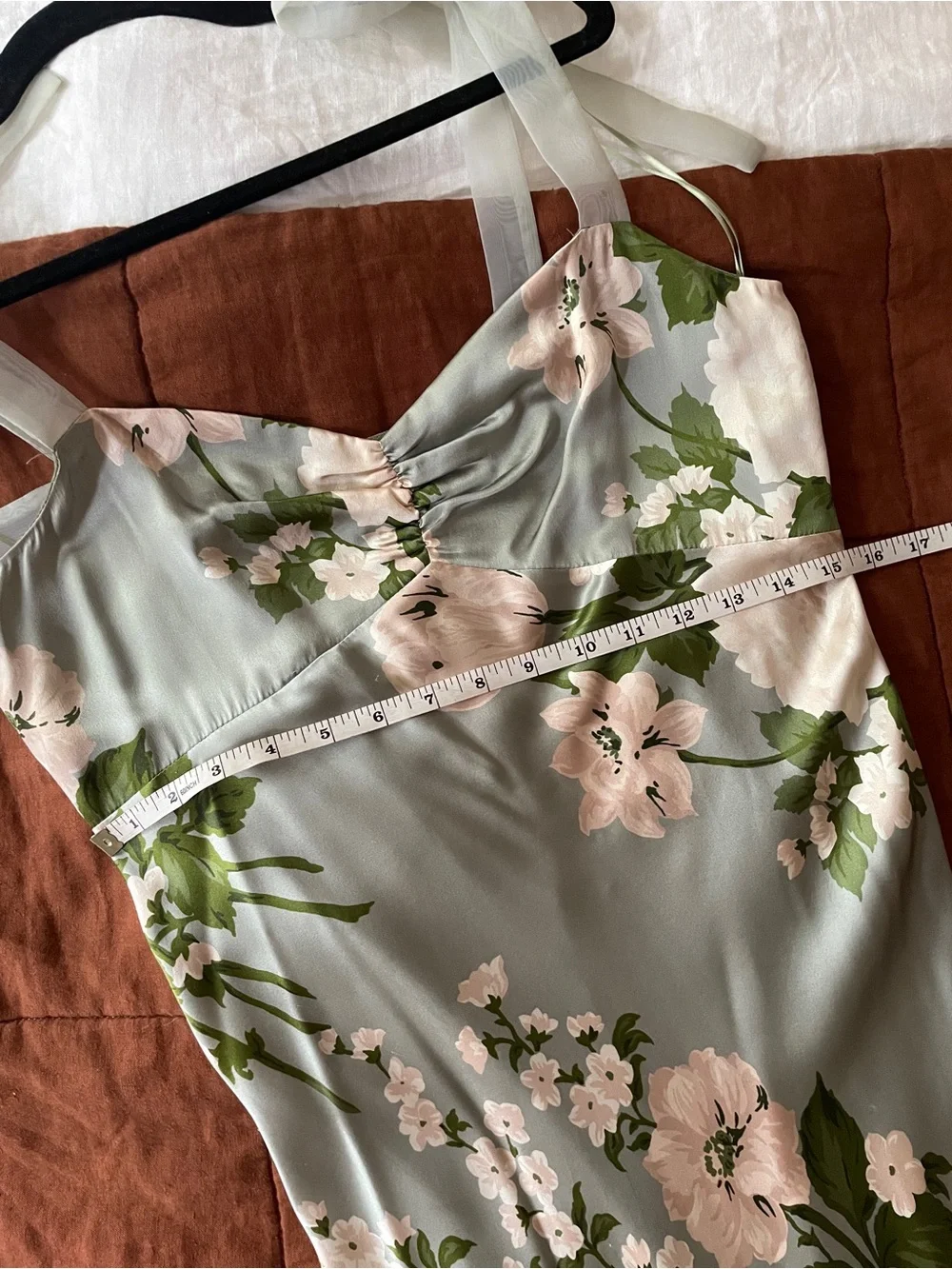 Reformation Alene Silk Slip Midi Dress with Tie Straps - Picture 15 of 15